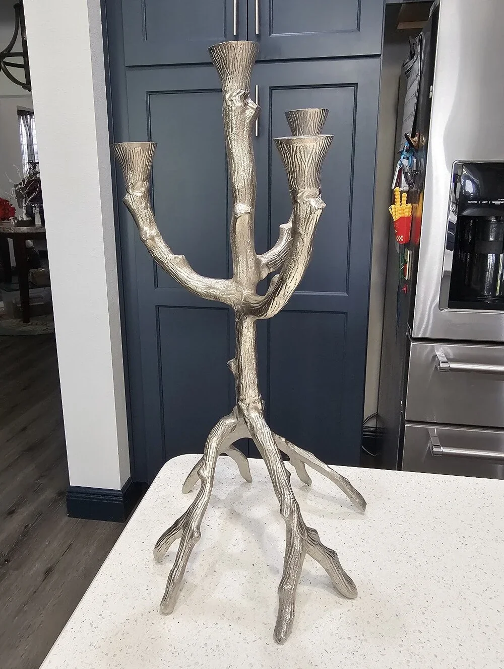 Metal Tree Branch Candelabra